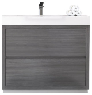Bliss 40" Free Standing Bathroom Vanity, Vulcan Ash Gray
