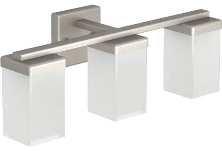 Moen YB8863BN 90 Degree Three Globe Bath Light, Brushed Nickel
