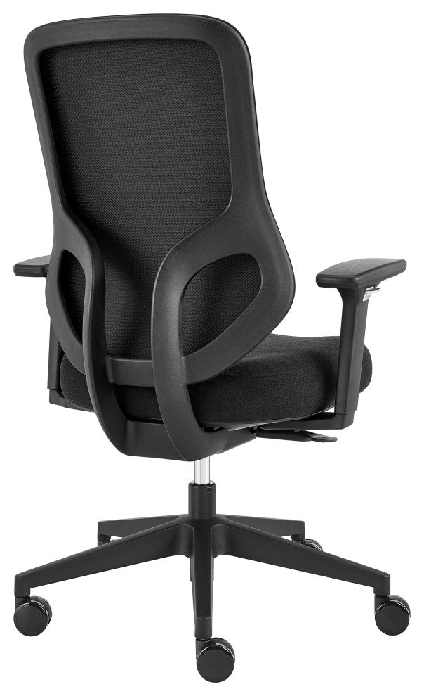 Jeppe Office Chair, Black Fabric and Black Base