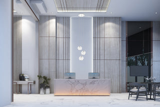 Boulder, 3-Light Cluster Pendant, Matte Chrome Finish, Clear Glass