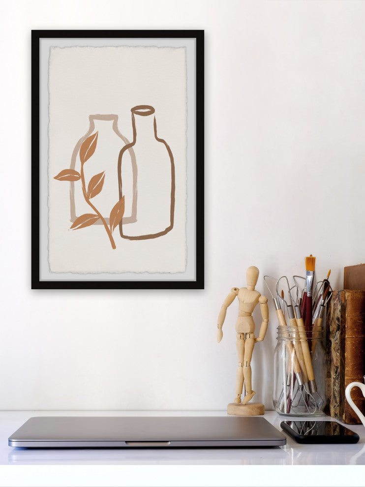 "Empty Bottles" Framed Painting Print, 8x12