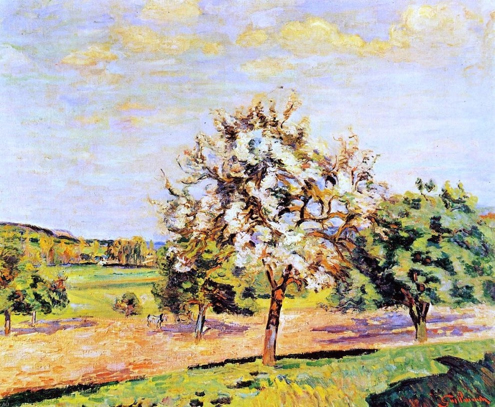 Armand Guillaumin Apple Trees in Bloom, 20"x25" Wall Decal Print