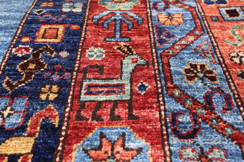 4' 10" X 6' 8" Persian Gabbeh Shall Hand-Knotted Wool Rug Q5067