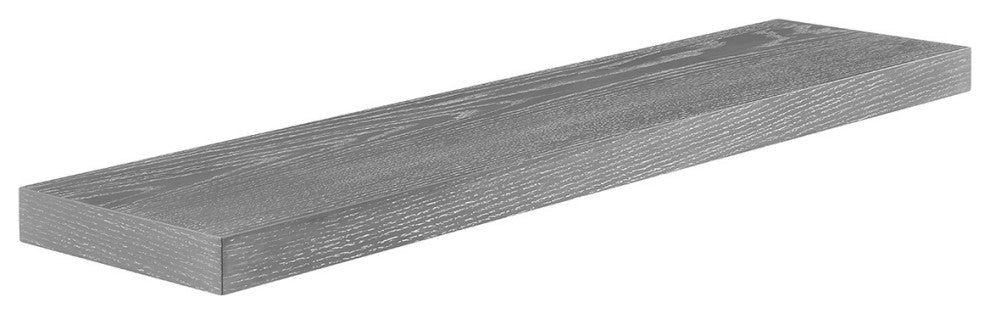 43" Dark Gray Whitewash Wooden Floating Shelf