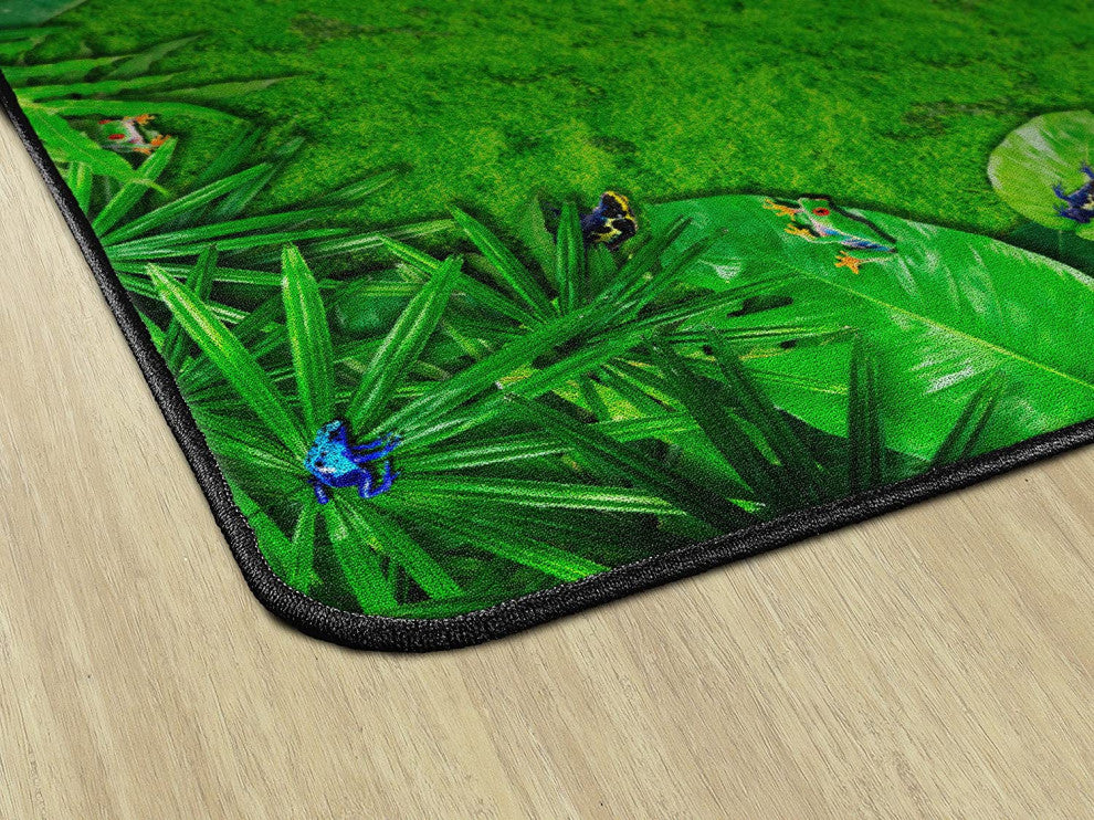 Flagship Carpets VA1013-58FS 10'6"X13'2" Rainforest Frogs Educational Rug