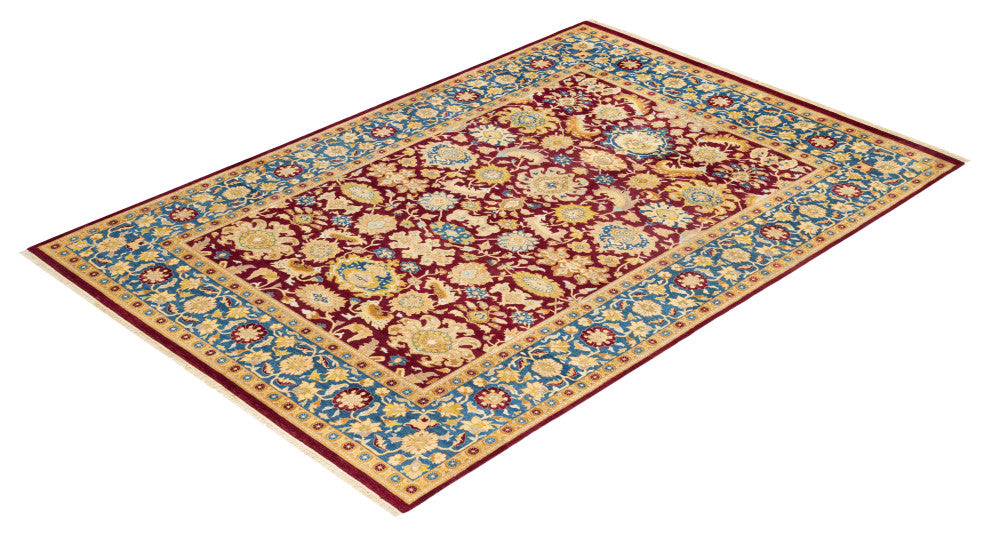 Mogul, One-of-a-Kind Hand-Knotted Area Rug Red, 6'1"x8'9"