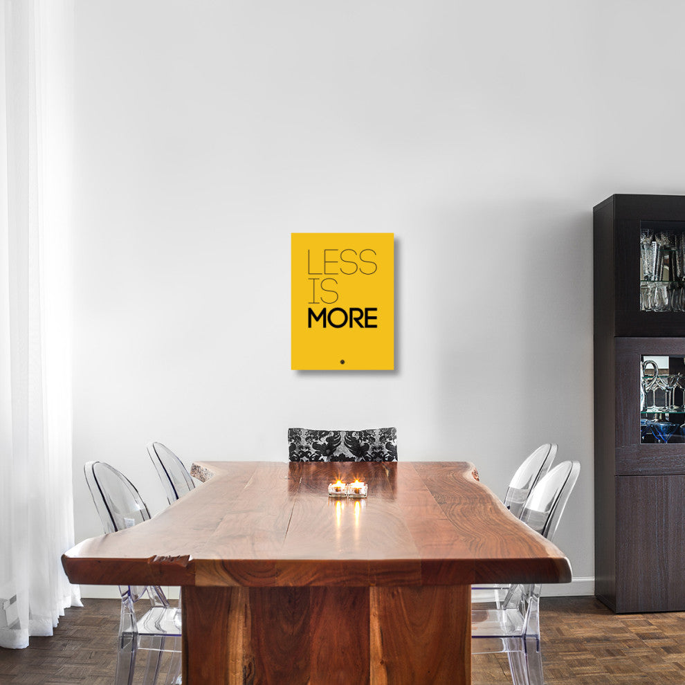 "Less Is More Poster Yellow" Fine Art Print