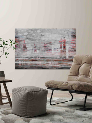 "NYC in Red" Print on Canvas, 45"x30"