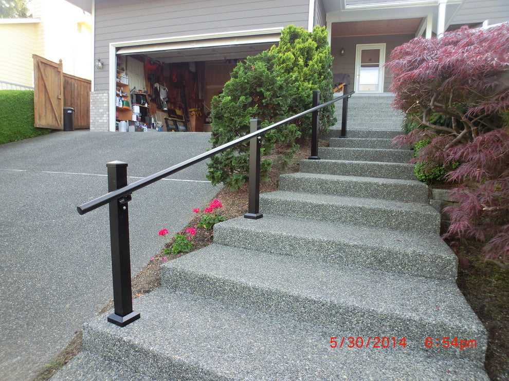 Contractor Deck Railing Aluminum 3x3 Post Base Cover, H Black, Low Profile