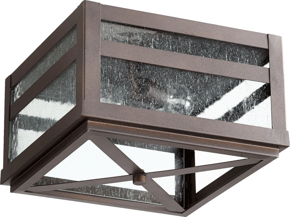 Clermont 2-Light Ceiling Mount Outdoor, Oiled Bronze
