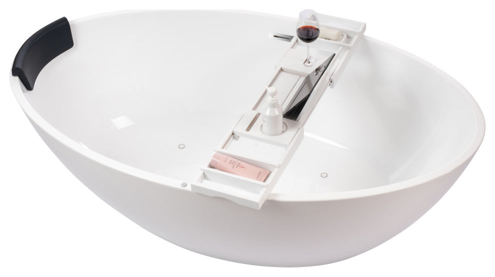 69" X 40" Acrylic Freestanding Soaking Bathtub With Air Bath System