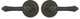 Premium Rockwell Solid Brass Bourne Privacy Lever set, Antique Black