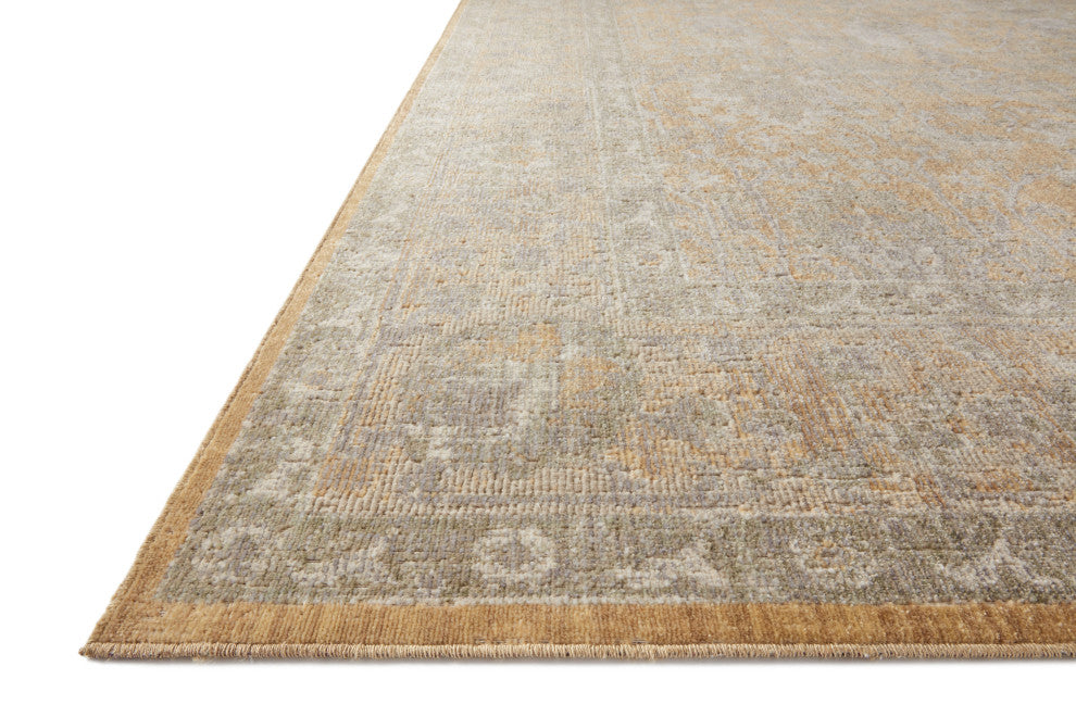 Chris Loves Julia x Loloi Rosemarie Area Rug, Gold/Sand, 7'-10" X 10'