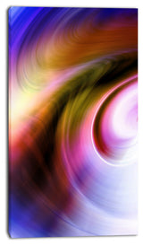 "Curved Texture of Colors" Abstract Digital Canvas Print