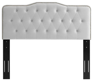 Sophia Tufted Performance Velvet Twin Headboard Light Gray