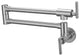 VEVOR Pot Filler Faucet Solid Brass Wall Mount Kitchen Faucet 24.4", Brushed Nickel