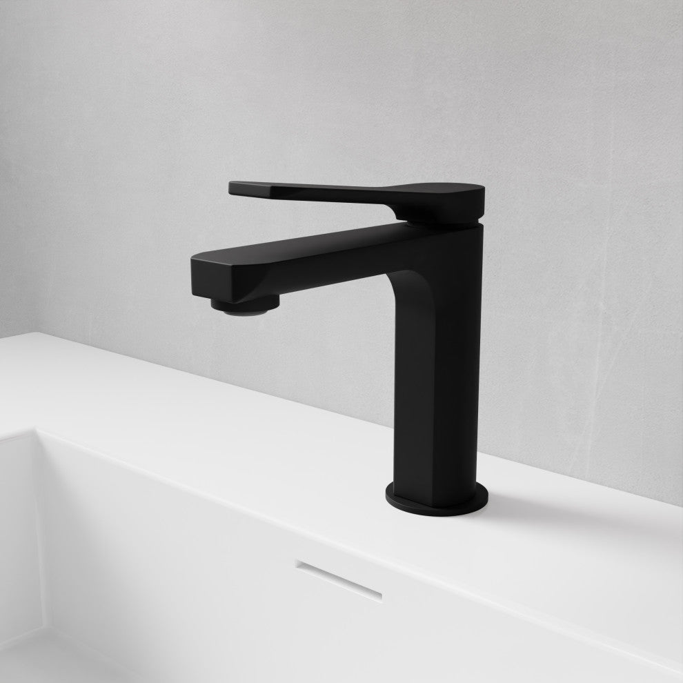 1-Handle Bathroom Faucet, Matte Black