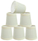 32711-6 Small Hardback Empire Chandelier Clip On Lamp Shade Eggshell 3"x4"x4"