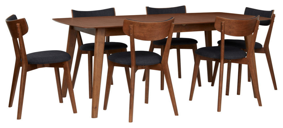 Walnut Extendable Dining Table 75/92x37