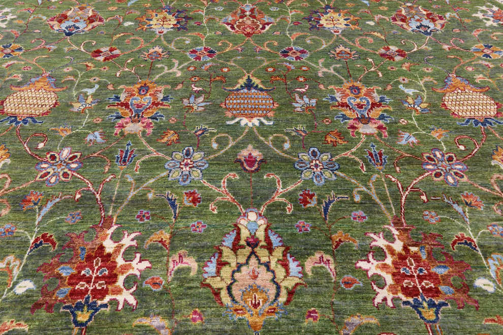 7' Round Persian Tabriz Hand Knotted Wool Rug Q7744