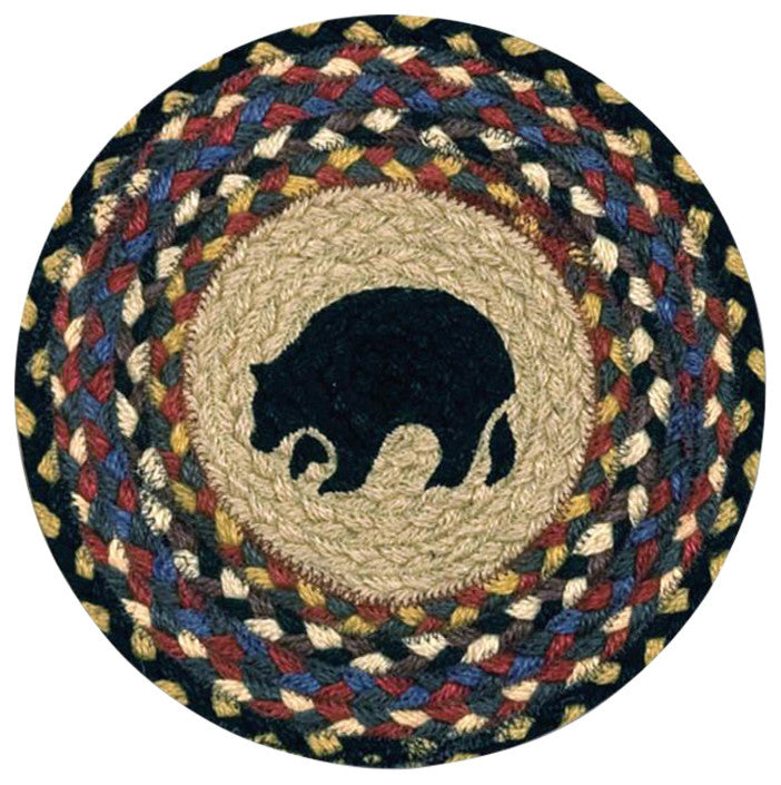 MBlack Bear Printed Round Trivet 10"x10"
