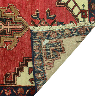 Fine Vintage Distressed Adiy Red/Navy Runner, 2'7 x 12'7