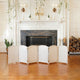 2 ft. Short Diamond Weave Fiber Room Divider White 6 Panel