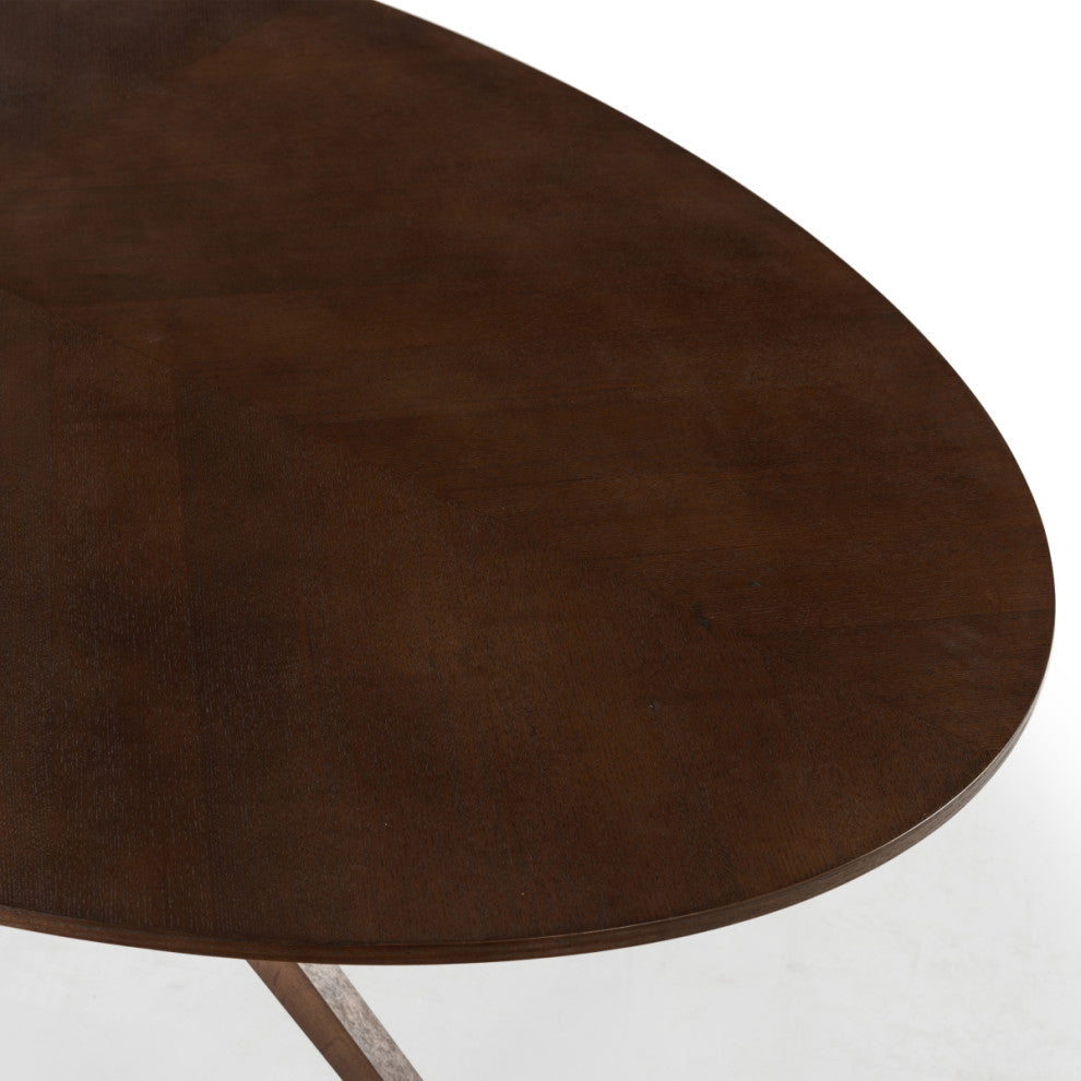 Safavieh Couture Hawkins Wood Oval Dining Table, Walnut