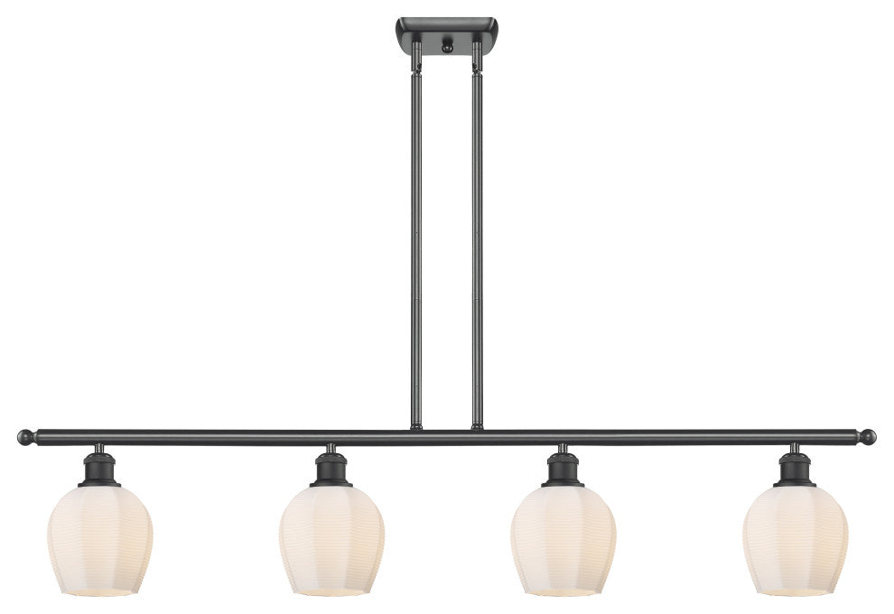 Innovations 516-4I-BK-G461-6 4 Light 48" Island Light, Matte Black
