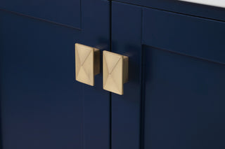 Blue 60" Double Sink Bathroom Vanity