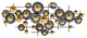 Plutus Brands Abstract Wall Decor, Multi-Colored Metal