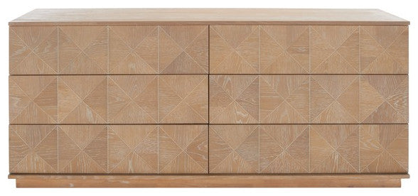 Safavieh Couture Patty 6 Drawer Dresser, Natural