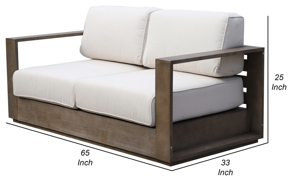 Benzara BM287825 Sofa, Burnt Brown Eucalyptus Wood Frame, Thick Cushioning