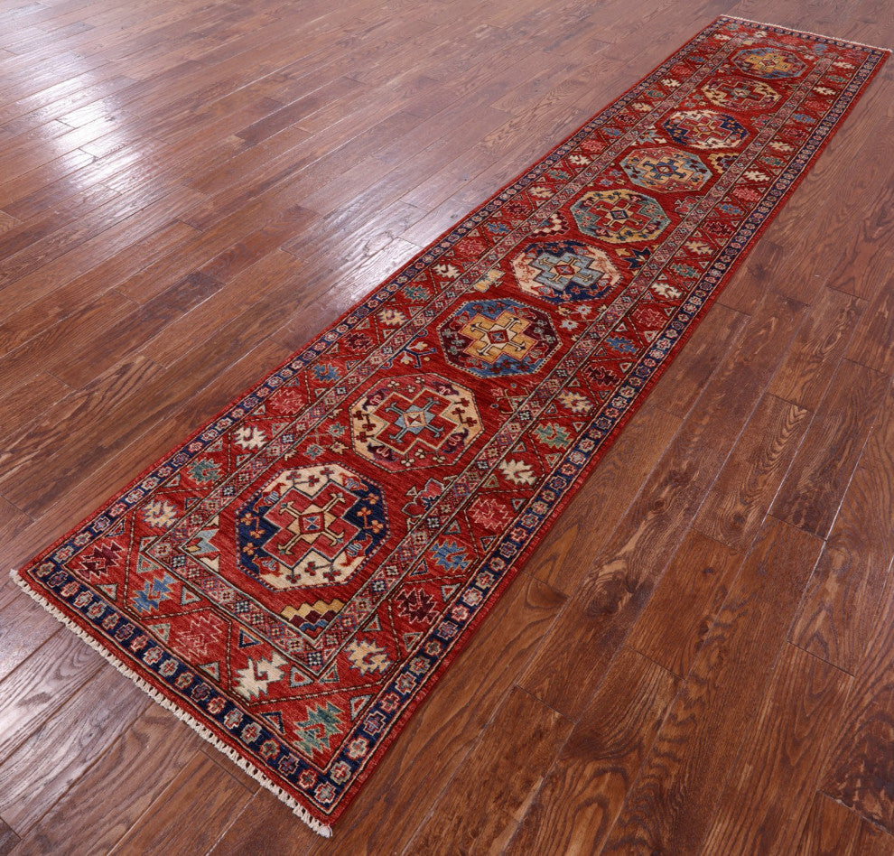 Handmade Bokhara Wool Runner Rug 2' 7" X 12' 5" Q11105