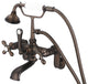 Vintage Classic Wall Mount Tub Faucet With Handshower, Oil Rubbed Bronze Finish