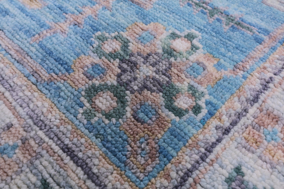 Hand Knotted Turkish Oushak Wool Rug 9' 0" X 12' 2" - Q13441