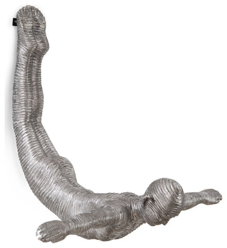 Diving Wall Sculpture, Aluminum, Small