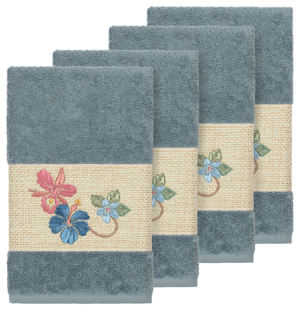 Caroline 4 Piece Embellished Hand Towel Set