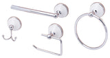 Brighton Bath Set in Polished Chrome with White Porcelain