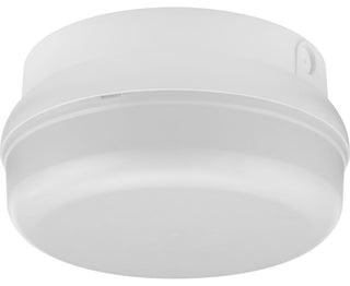 Hard-Nox Collection 1-Light Satin White Polycarbonate Shade Outdoor Wall Ceiling