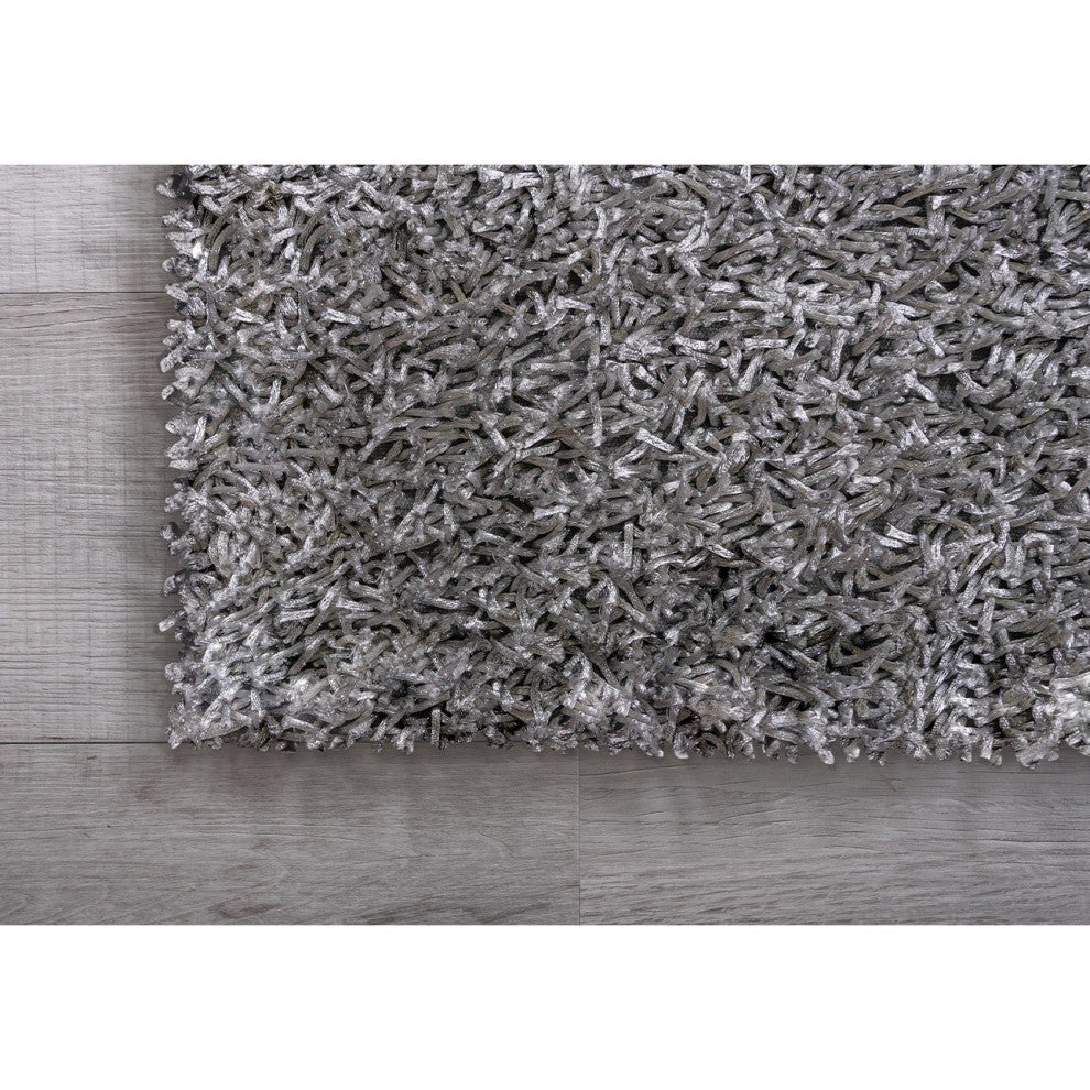 2" x 8" Dark Gray Contemporary Runner Rug