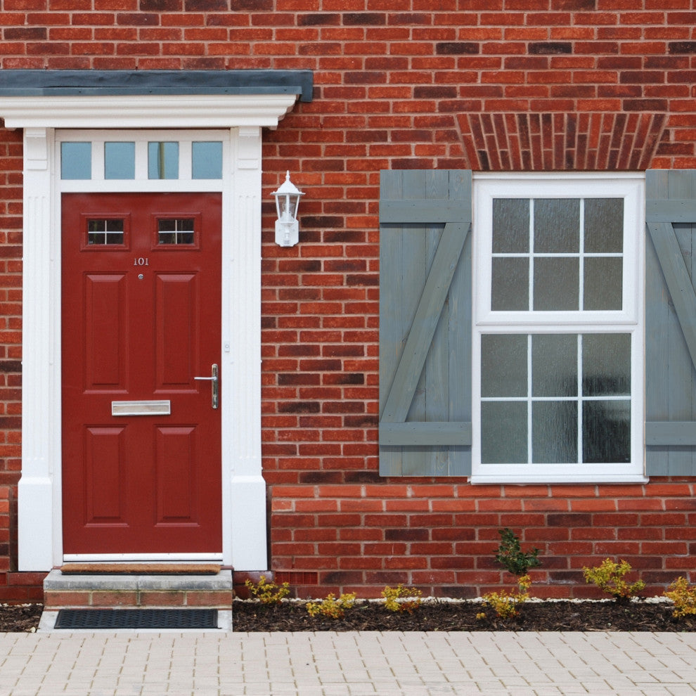 Z Board and Batten Exterior Shutters Pair, Blue, 36"