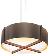 Plura 18 Flushmount, Walnut, Distressed Brass, Integrated Led - 3500k - P1 Driver