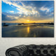 Beautiful Sunrise and Seashore, Large Seashore Canvas Wall Art, 40"x30"