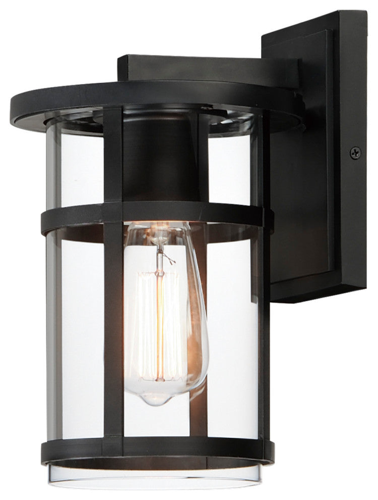 Maxim 40622CL Clyde Vivex 11" Tall Outdoor Wall Sconce - Black