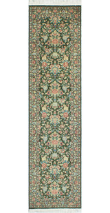 Pak-Persian Hrychlea Green/Beige Runner, 2'5x9'9