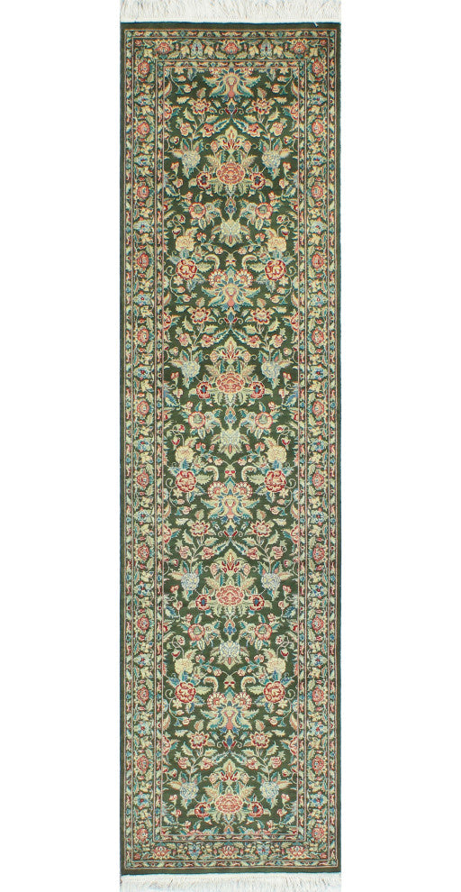 Pak-Persian Hrychlea Green/Beige Runner, 2'5x9'9