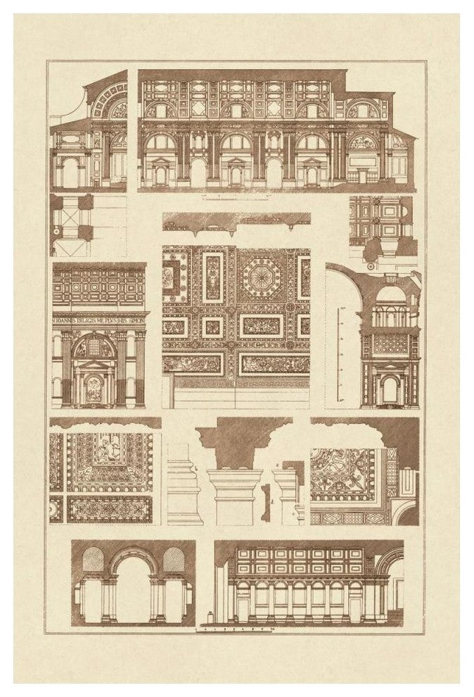 "Barrel Vaults of the Renaissance" Digital Paper Print by J. Buhlmann, 34"x50"