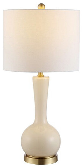 Safavieh Gaetna Glass Table Lamp Ivory