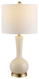 Safavieh Gaetna Glass Table Lamp Ivory